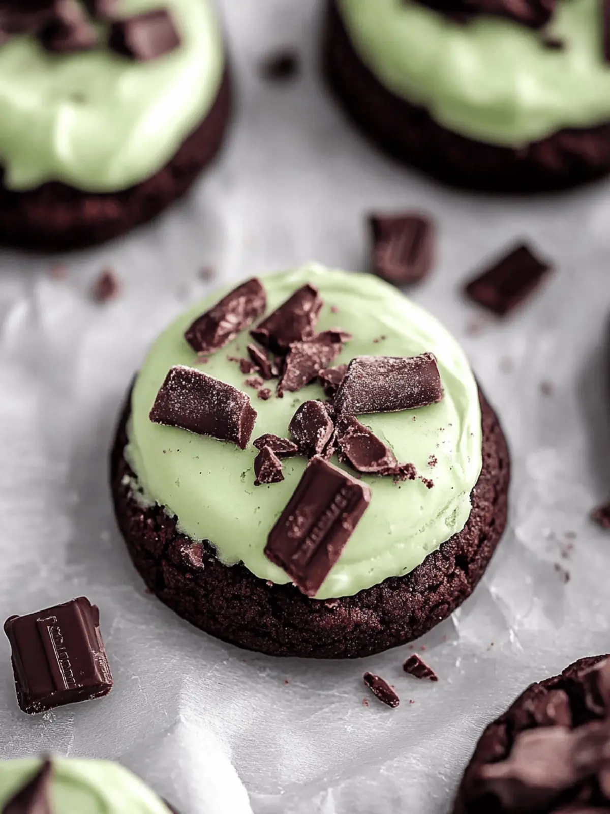 Gluten-free Andes Mint Crumbl Cookie