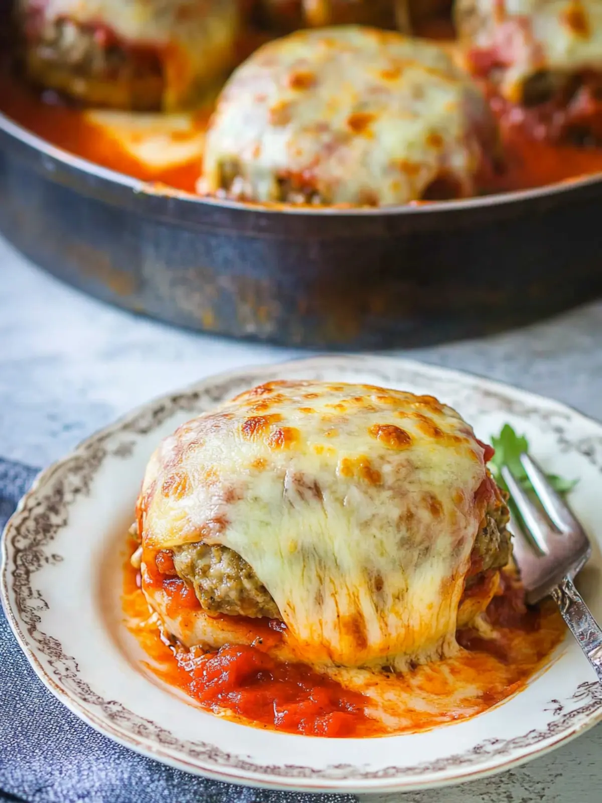 Low Carb Stuffed Pizza Burgers