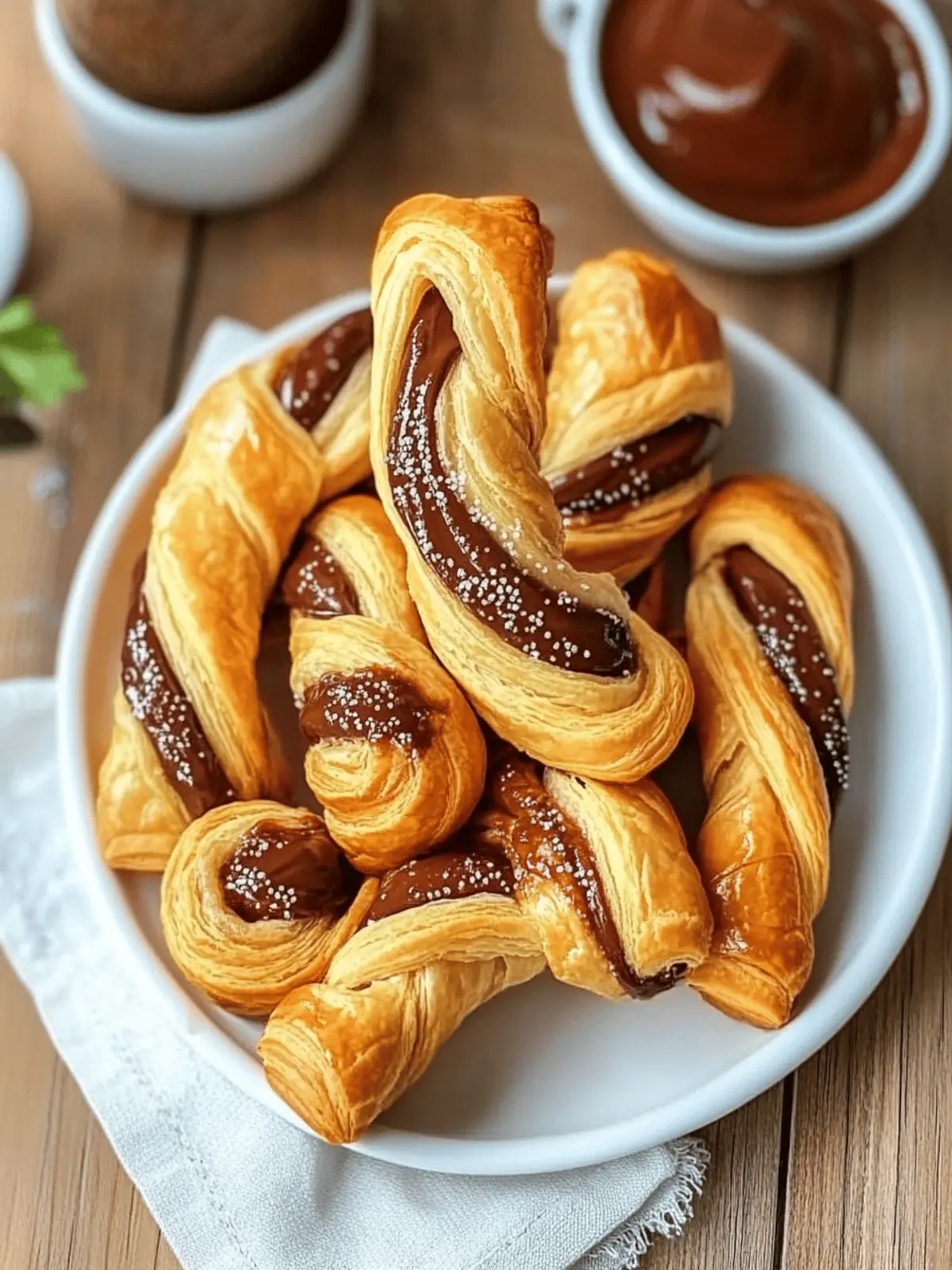 Nutella Puff Pastry Twists