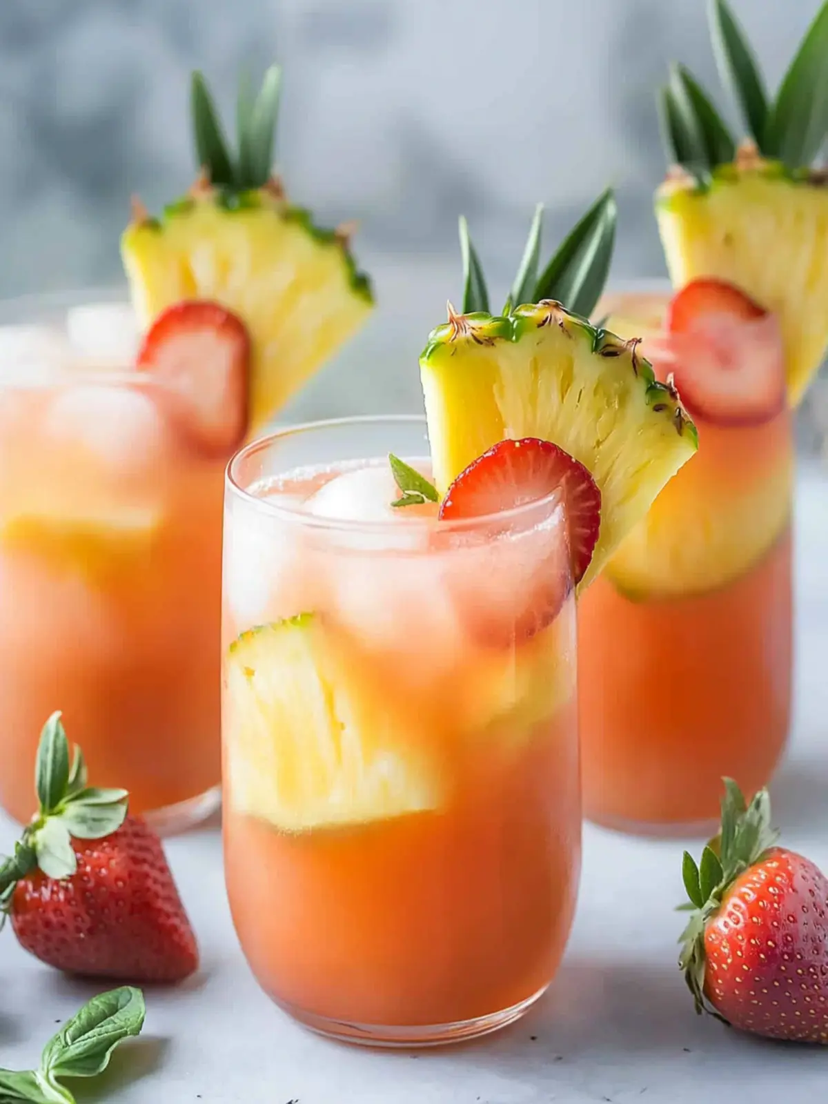 Pineapple Strawberry Agua Fresca