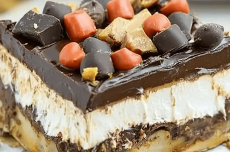 Chocolate Peanut Butter Lasagna