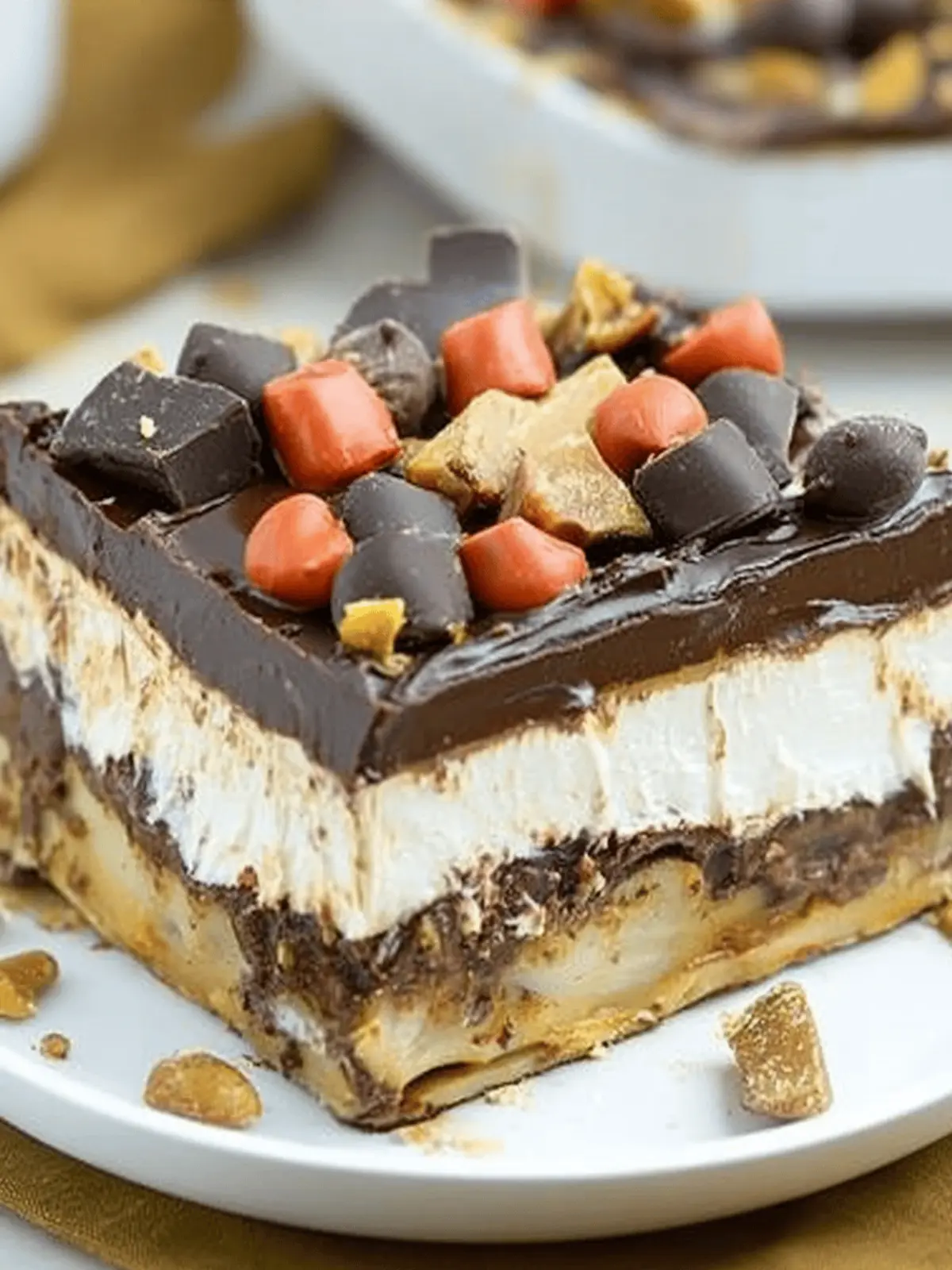 Chocolate Peanut Butter Lasagna