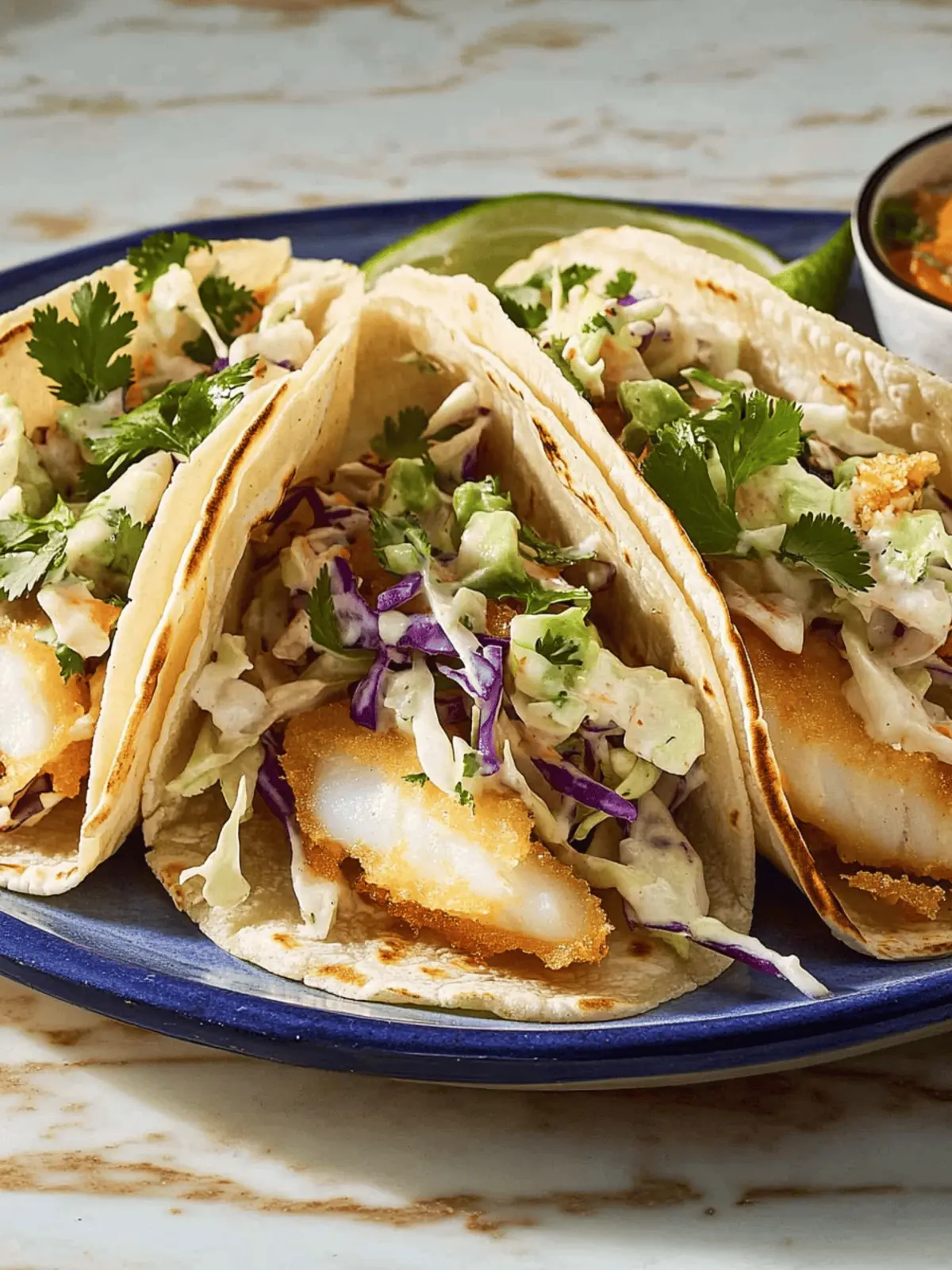 Fish Tacos with Cabbage Slaw