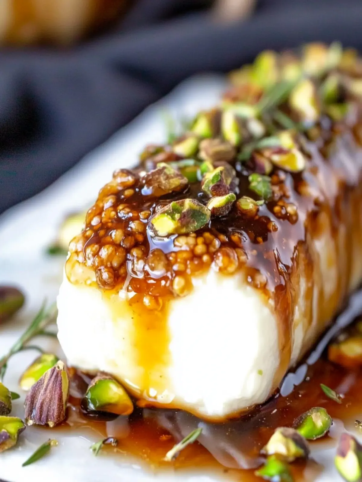 Goat Cheese Appetizer with Honey, Fig & Pistachios