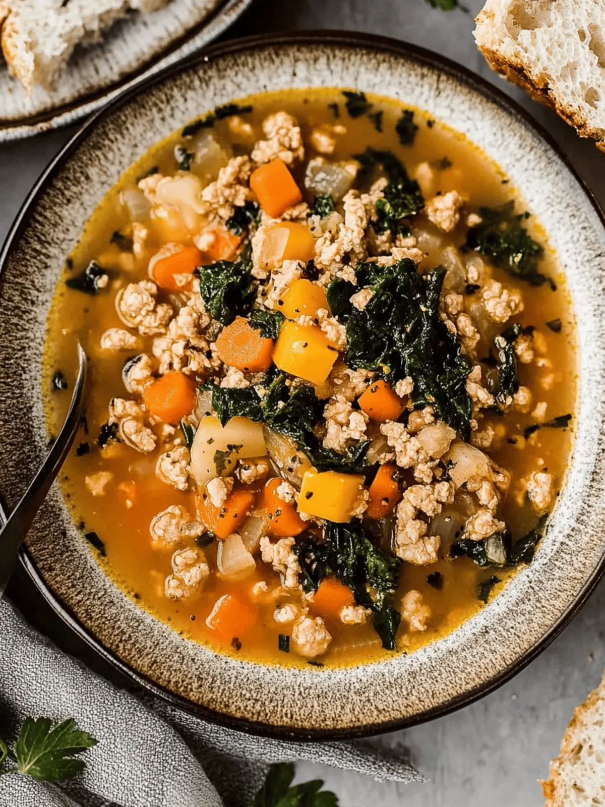 Ground Turkey Soup with Vegetables