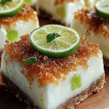 Frozen Coconut Lime Bars