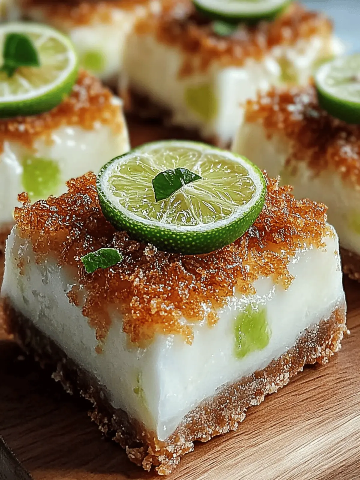 Frozen Coconut Lime Bars