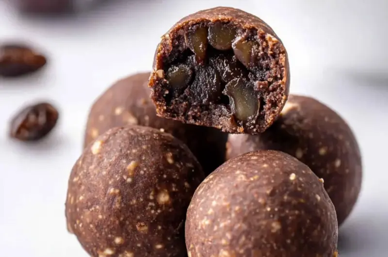 No Bake Date Brownie Bites