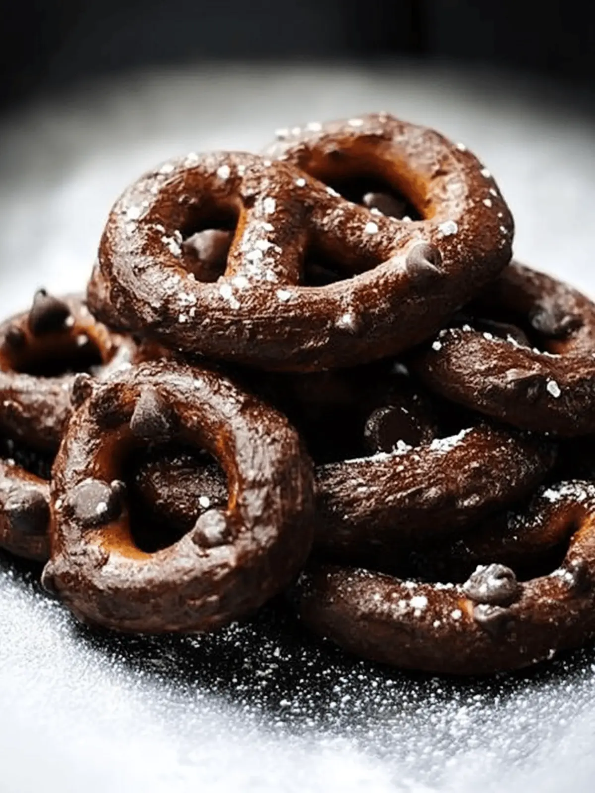 Double Chocolate Chip Soft Pretzels