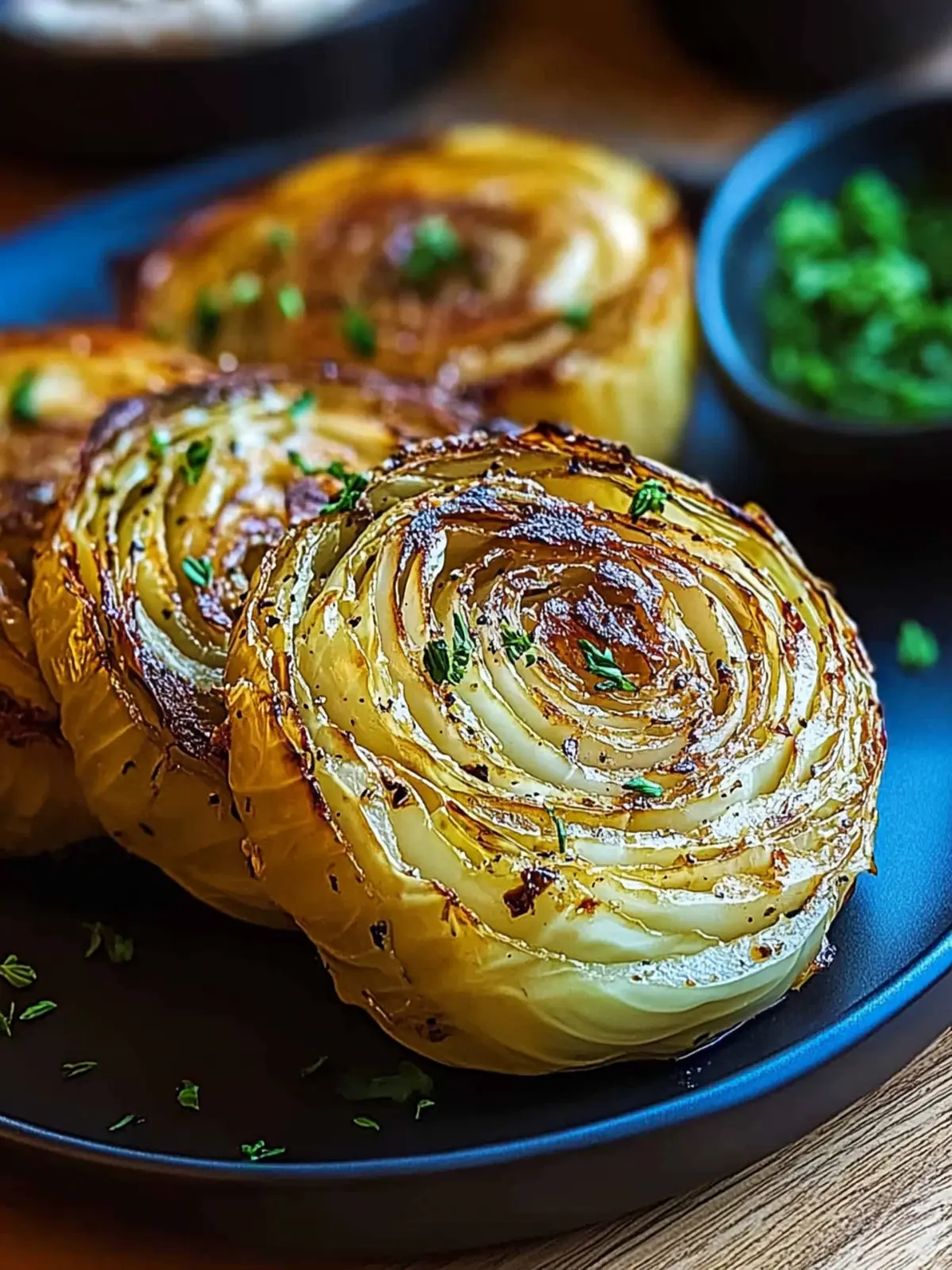 Oven Roasted Garlic Cabbage Steaks
