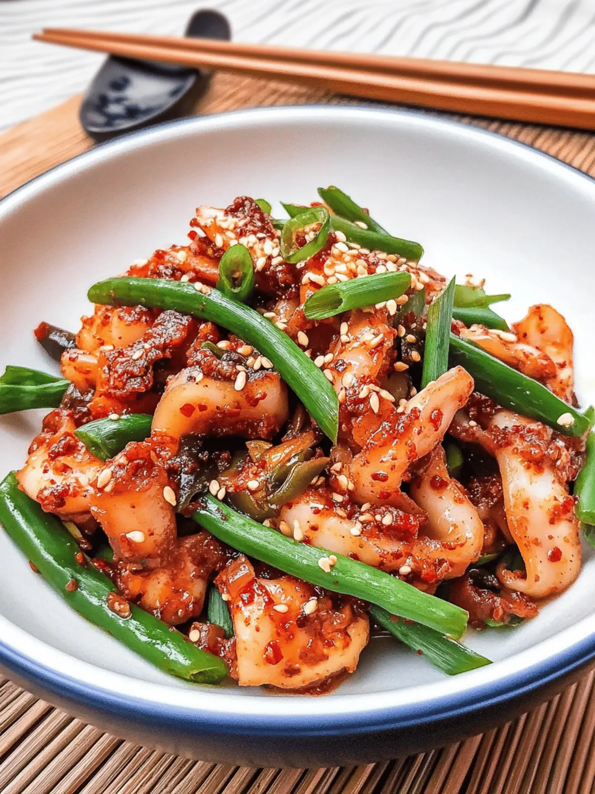 Savor the Heat: Korean Spicy Stir-Fried Squid Delight 2 Korean Spicy Stir-Fried Squid
