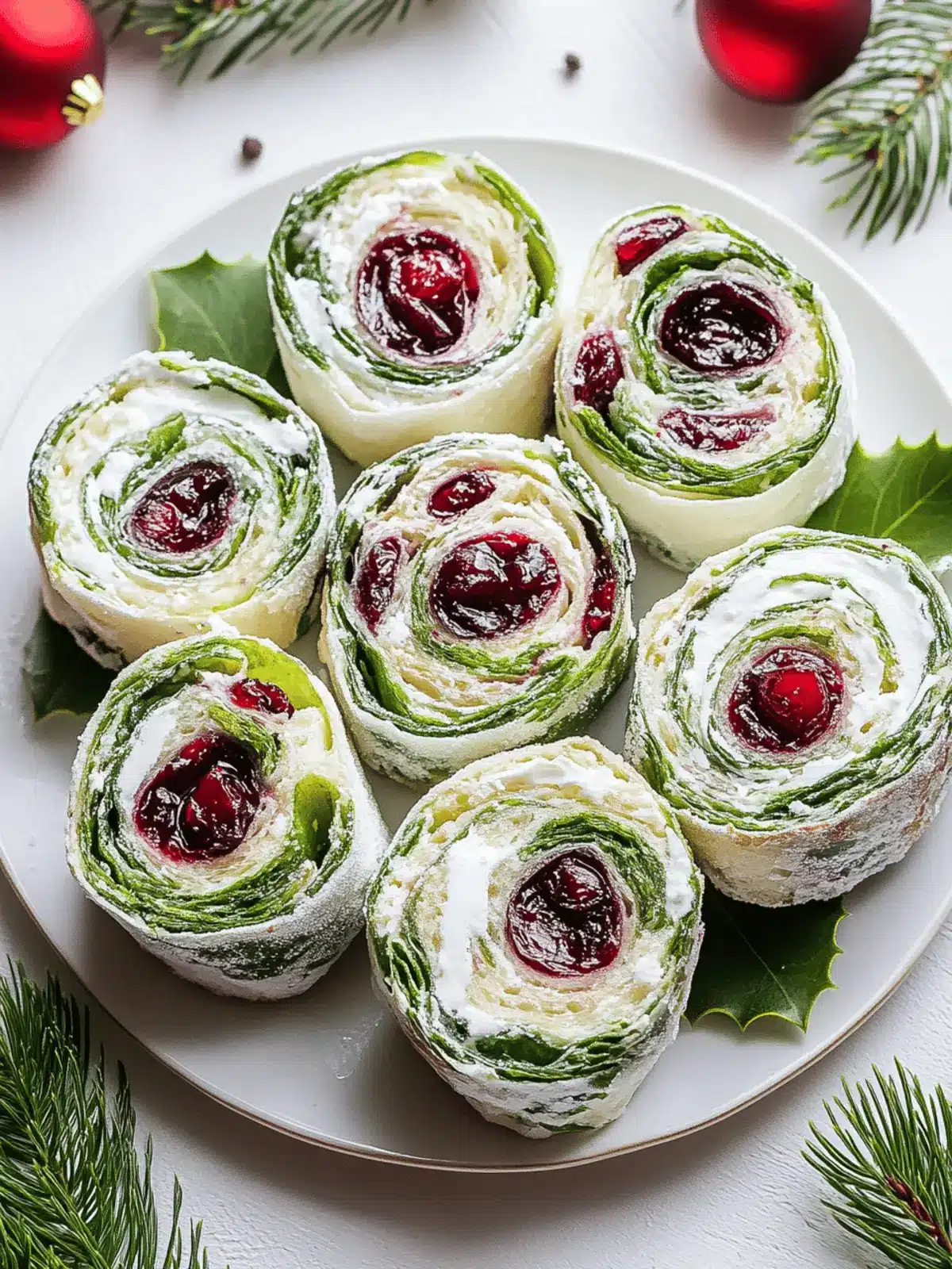 Christmas Cranberry Pinwheels