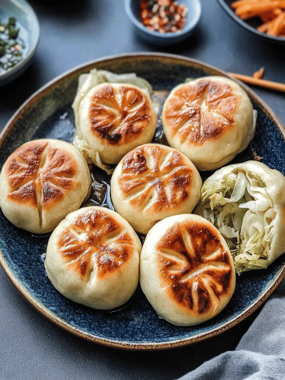Pan-Fried Cabbage and Noodle Buns