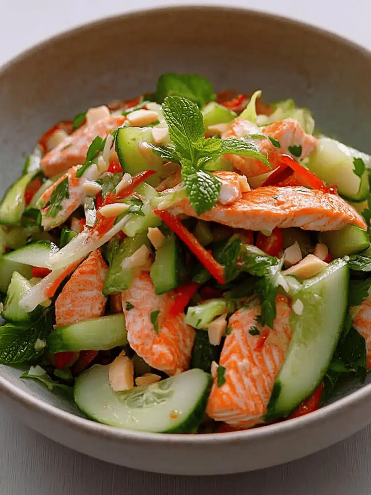 Fresh Thai-style Salmon Salad That Dances with Flavor 2 Thai-style Salmon Salad