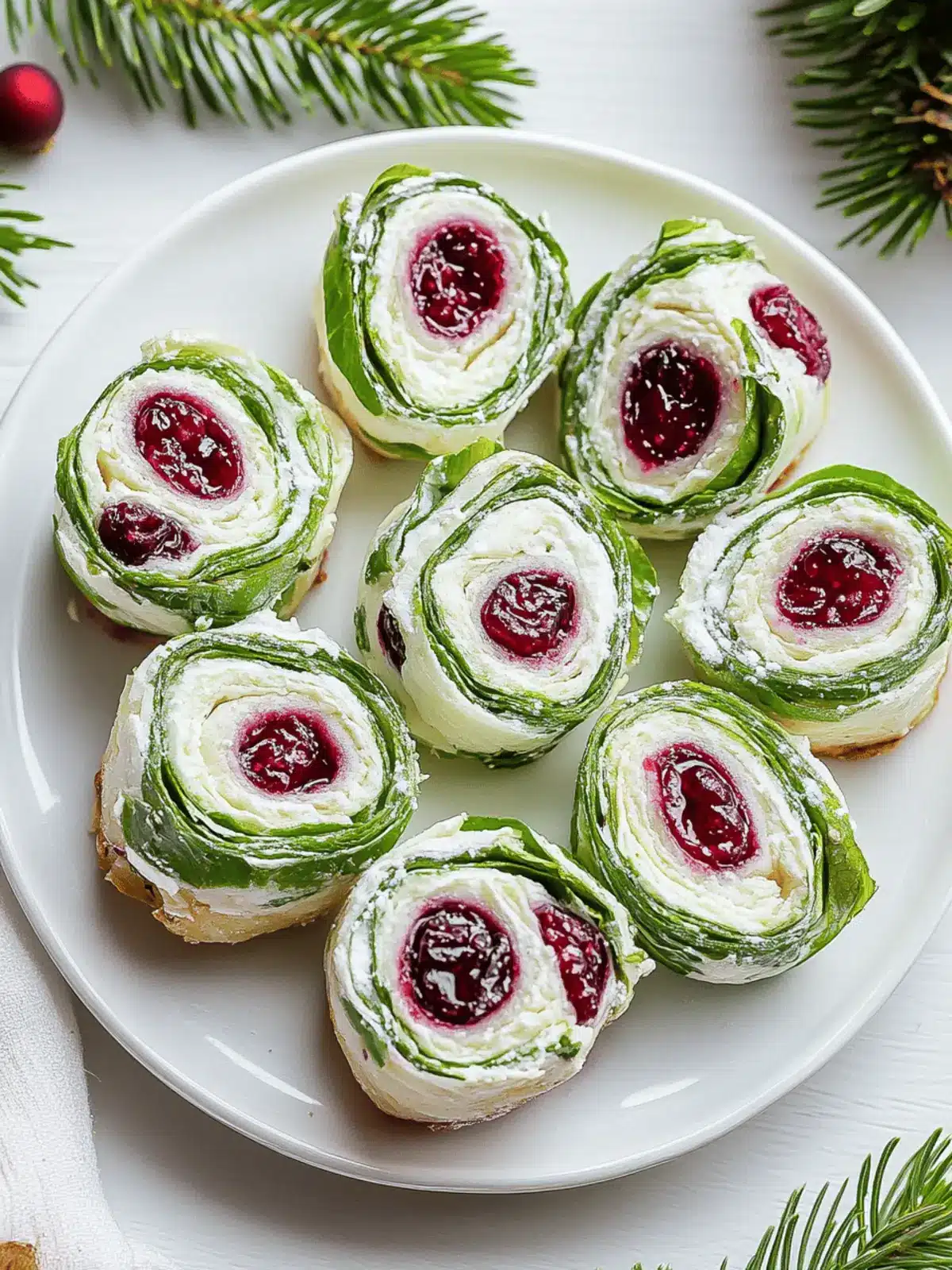 Christmas Cranberry Pinwheels