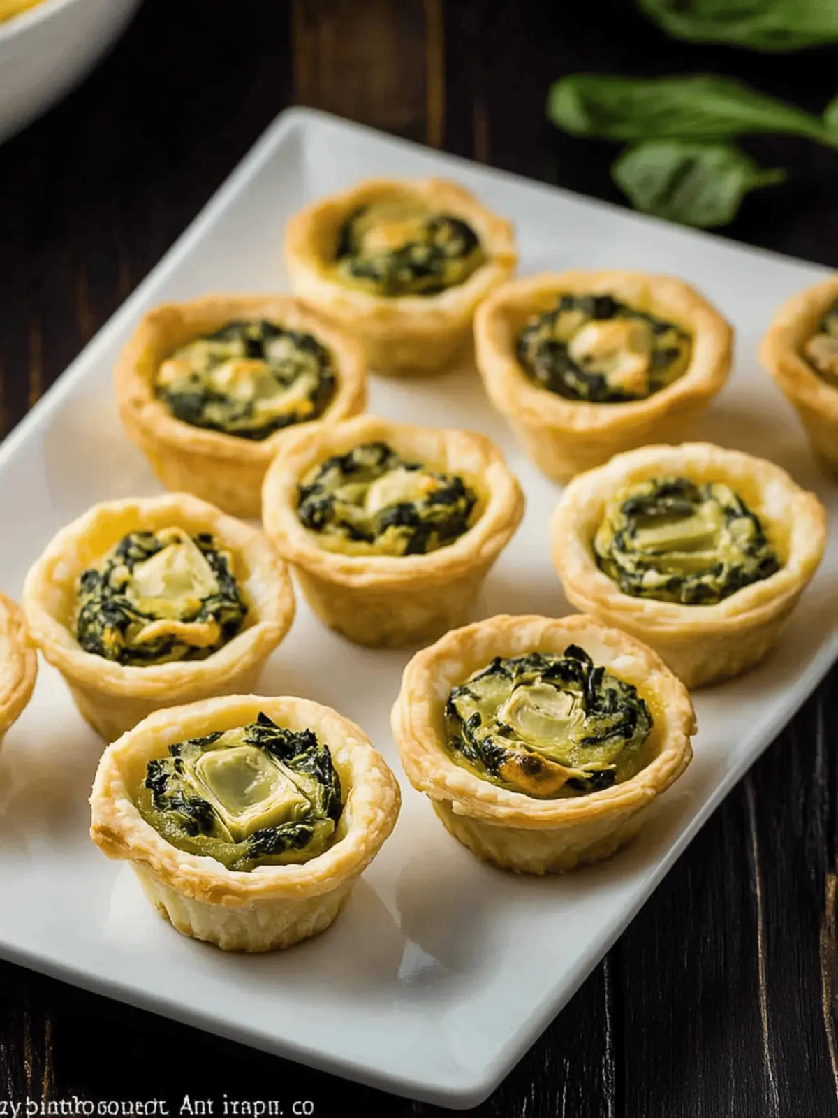 Mini Spinach Artichoke Tarts
