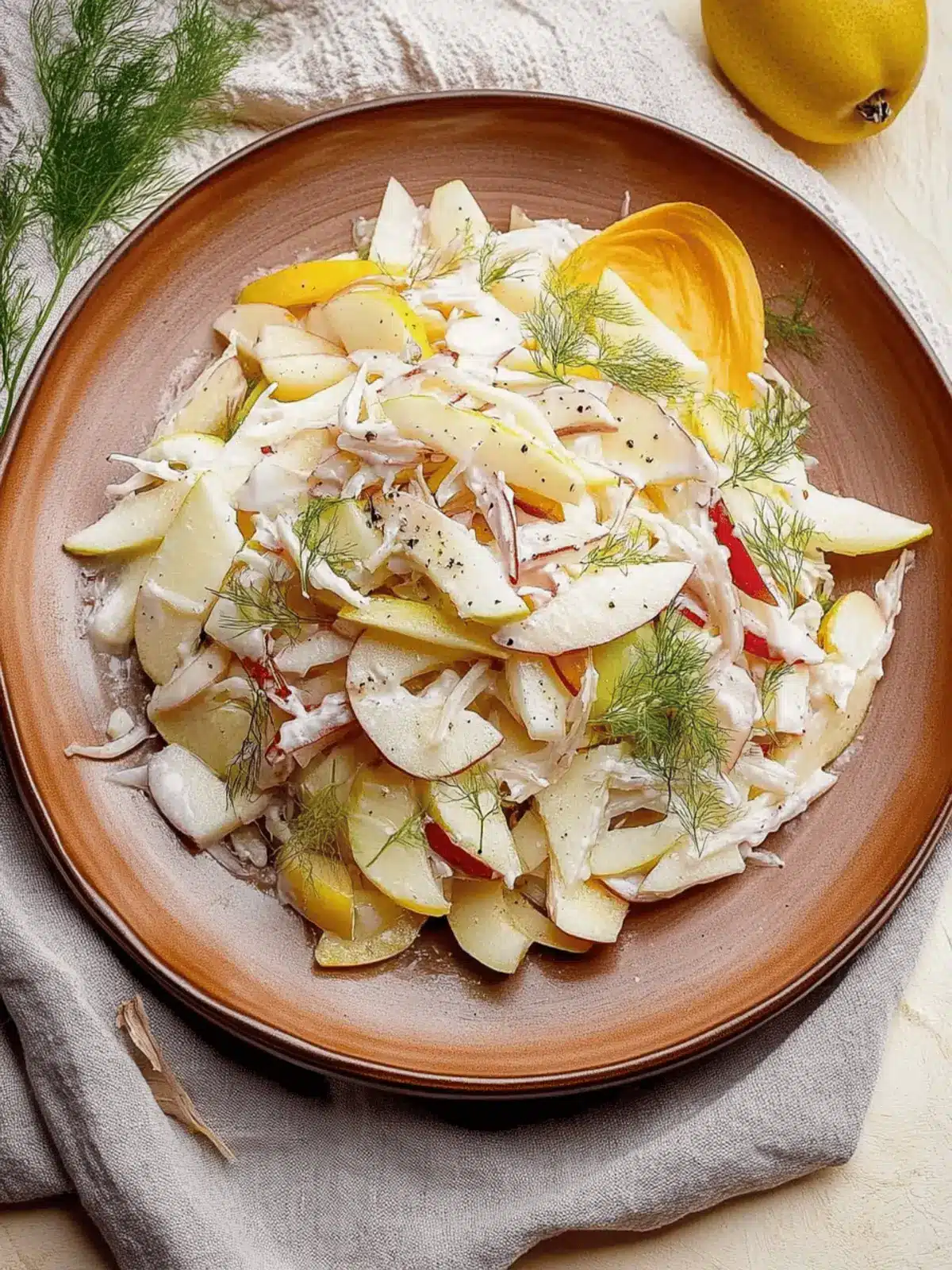 Fennel Apple Salad with Creamy Goat Cheese Delight 4 Fennel Apple Salad