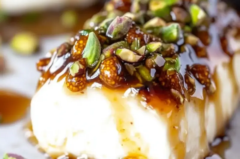 Goat Cheese Appetizer with Honey, Fig & Pistachios