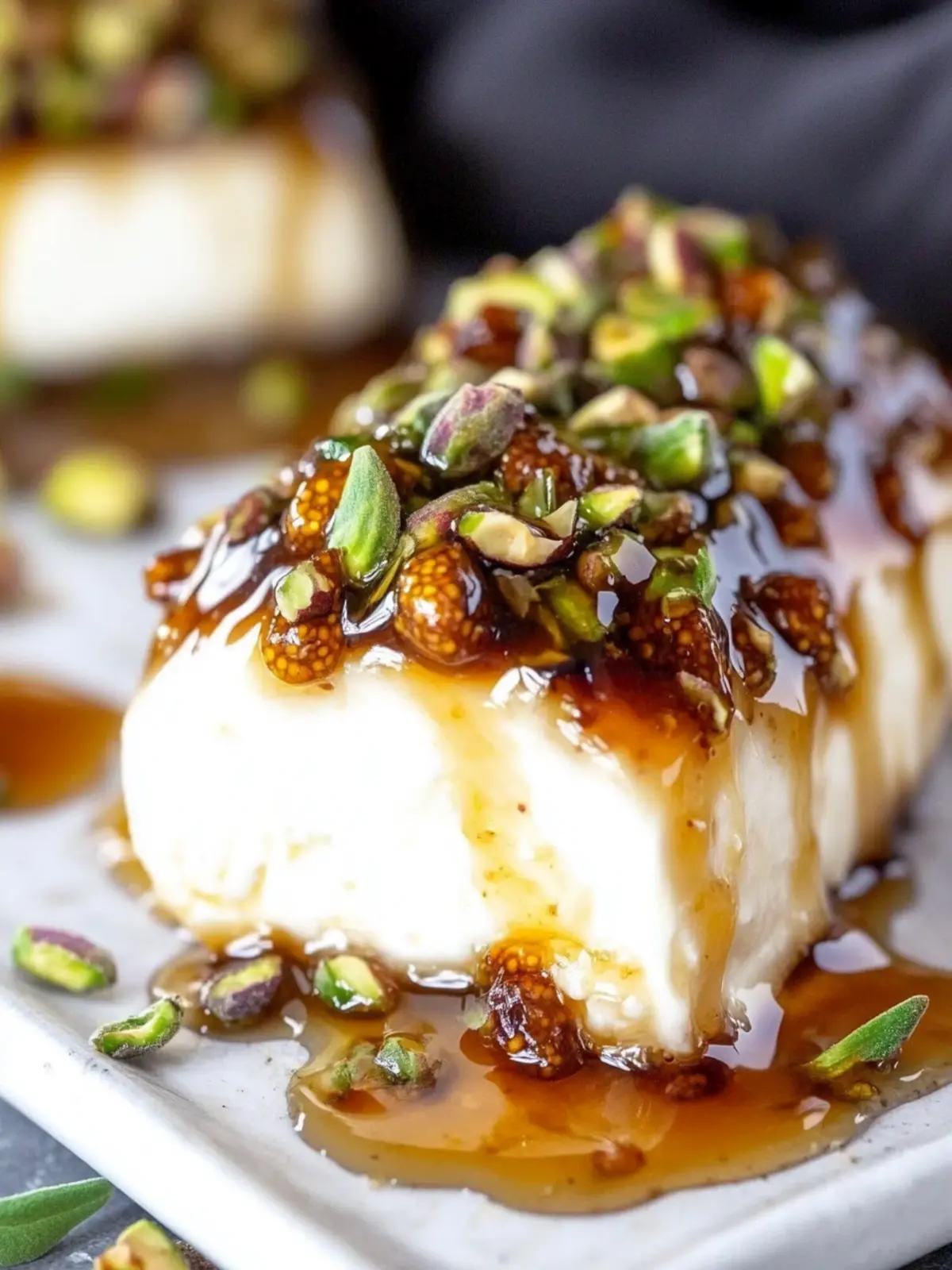 Goat Cheese Appetizer with Honey, Fig & Pistachios