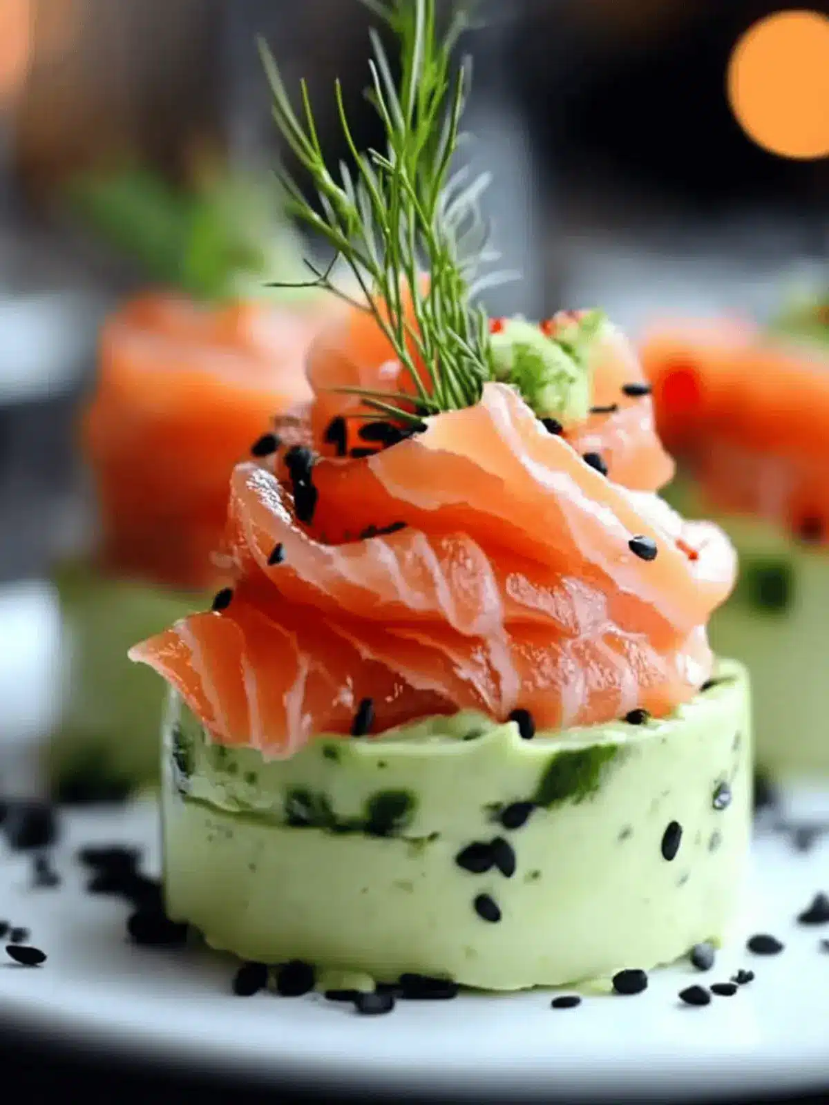 Avocado Mousse with Christmas Smoked Salmon