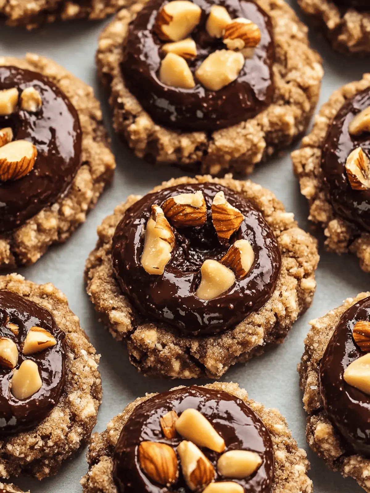 Chocolate Hazelnut Thumbprint Cookies