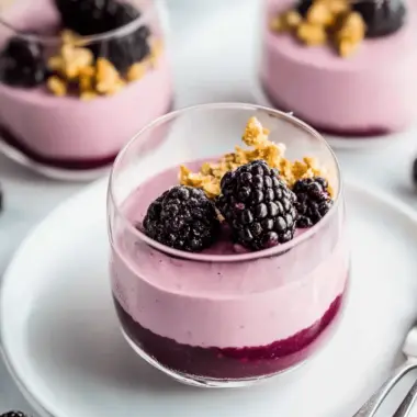 Blackberry cheesecake mousse