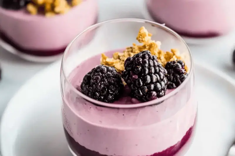 Blackberry cheesecake mousse