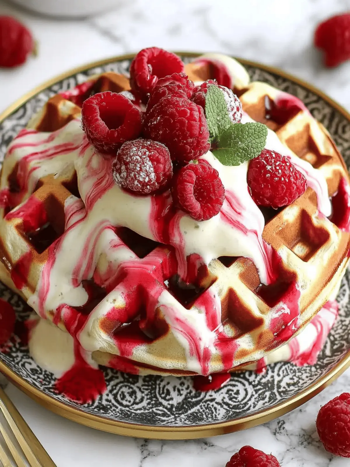 Red Velvet Marble Waffles