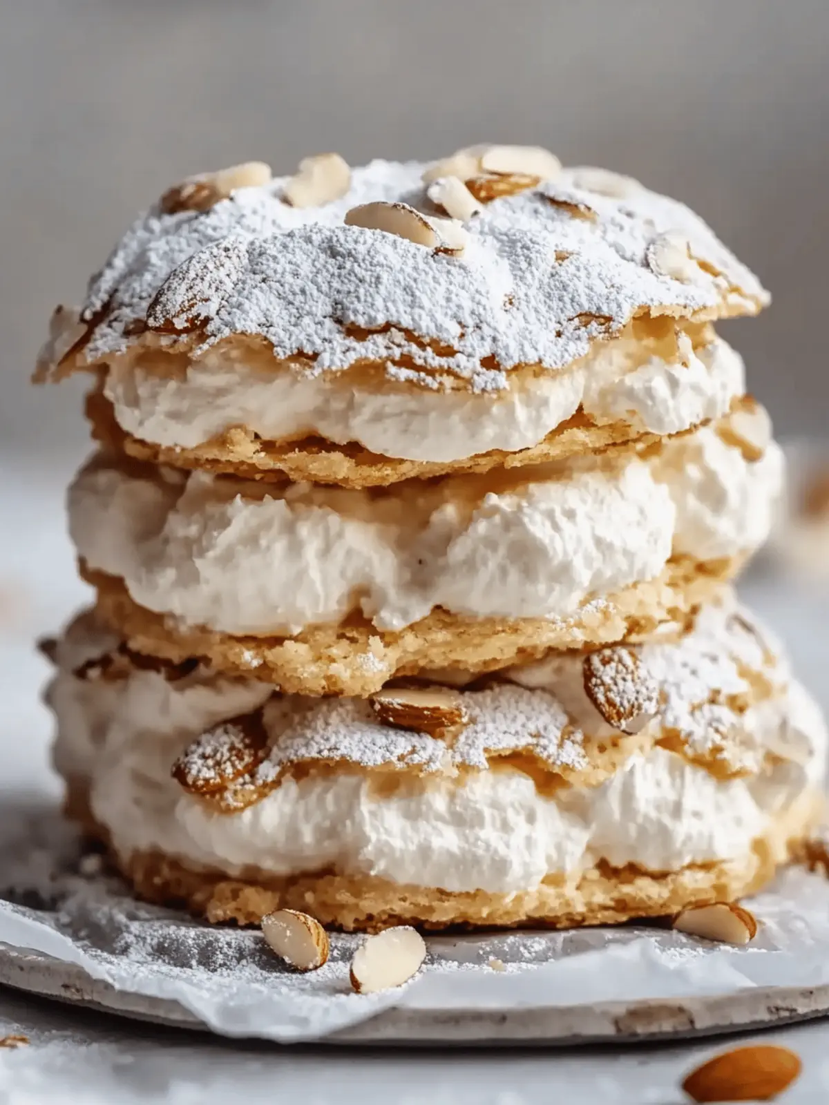 Almond Dacquoise Cream Clouds