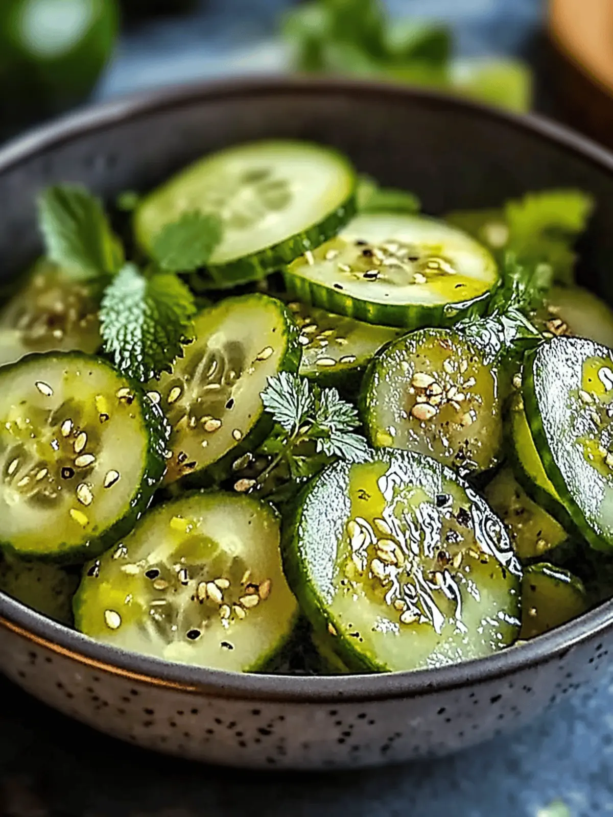 Honey Lime Cucumber Salad