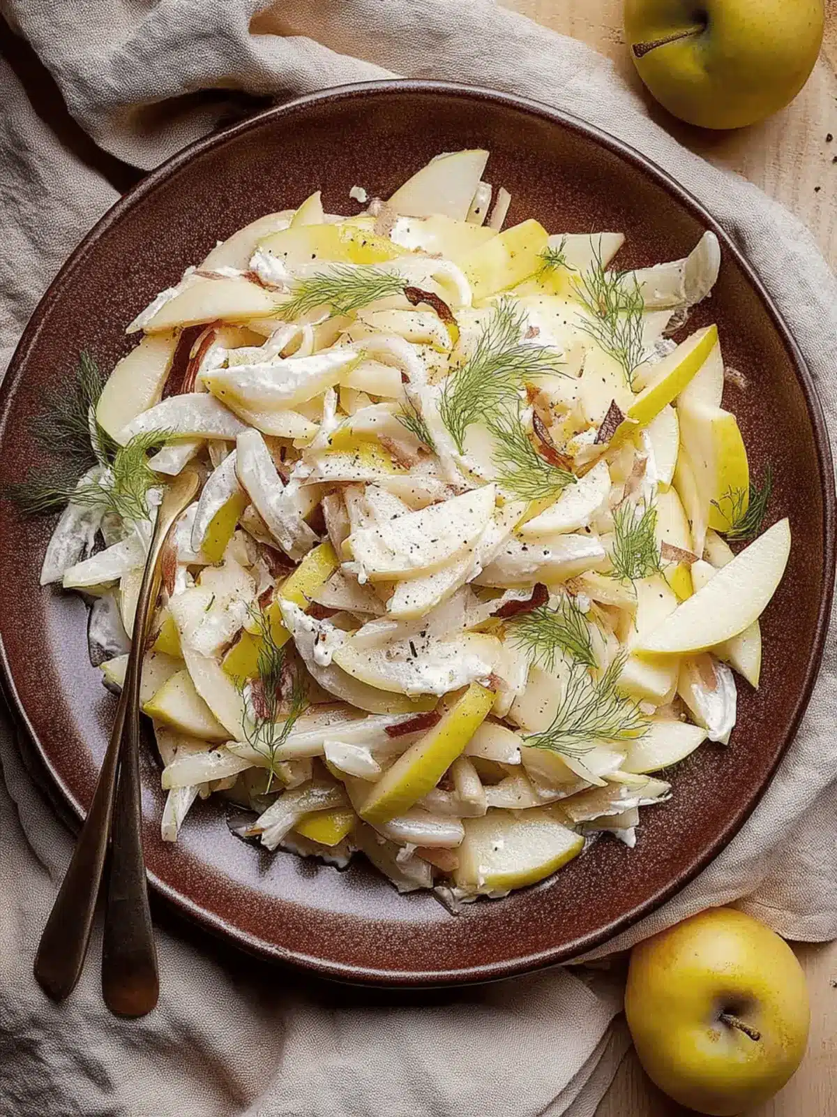 Fennel Apple Salad with Creamy Goat Cheese Delight 2 Fennel Apple Salad