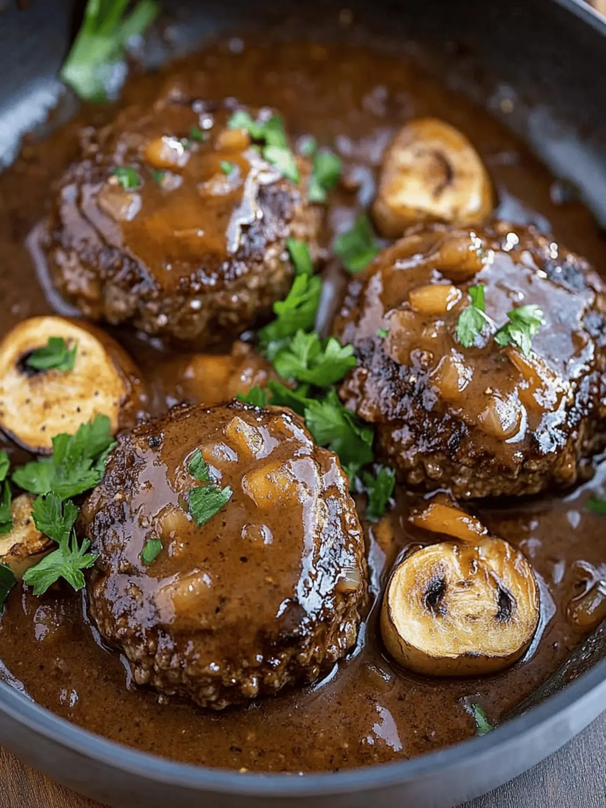Irresistible Homemade Salisbury Steak for Comfort Food Lovers 5 Salisbury Steak