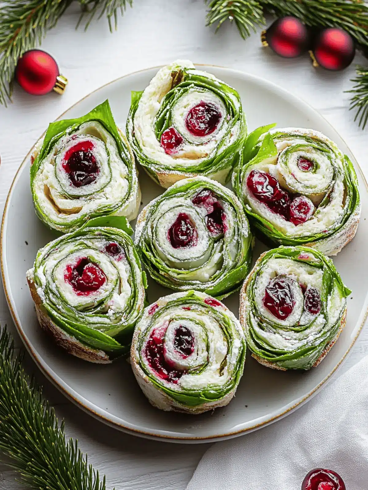 Christmas Cranberry Pinwheels