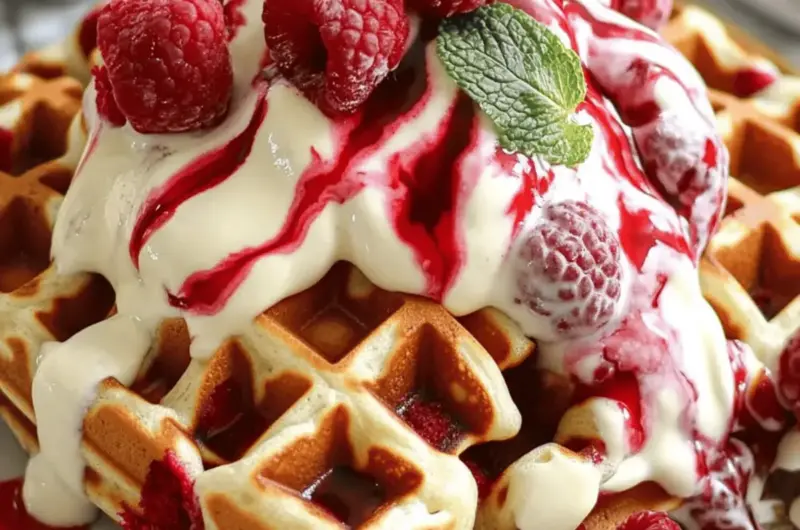 Red Velvet Marble Waffles