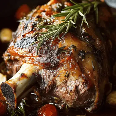 Slow Roasted Rosemary Garlic Lamb Shoulder
