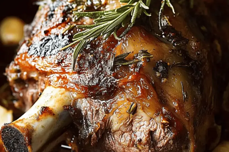 Slow Roasted Rosemary Garlic Lamb Shoulder