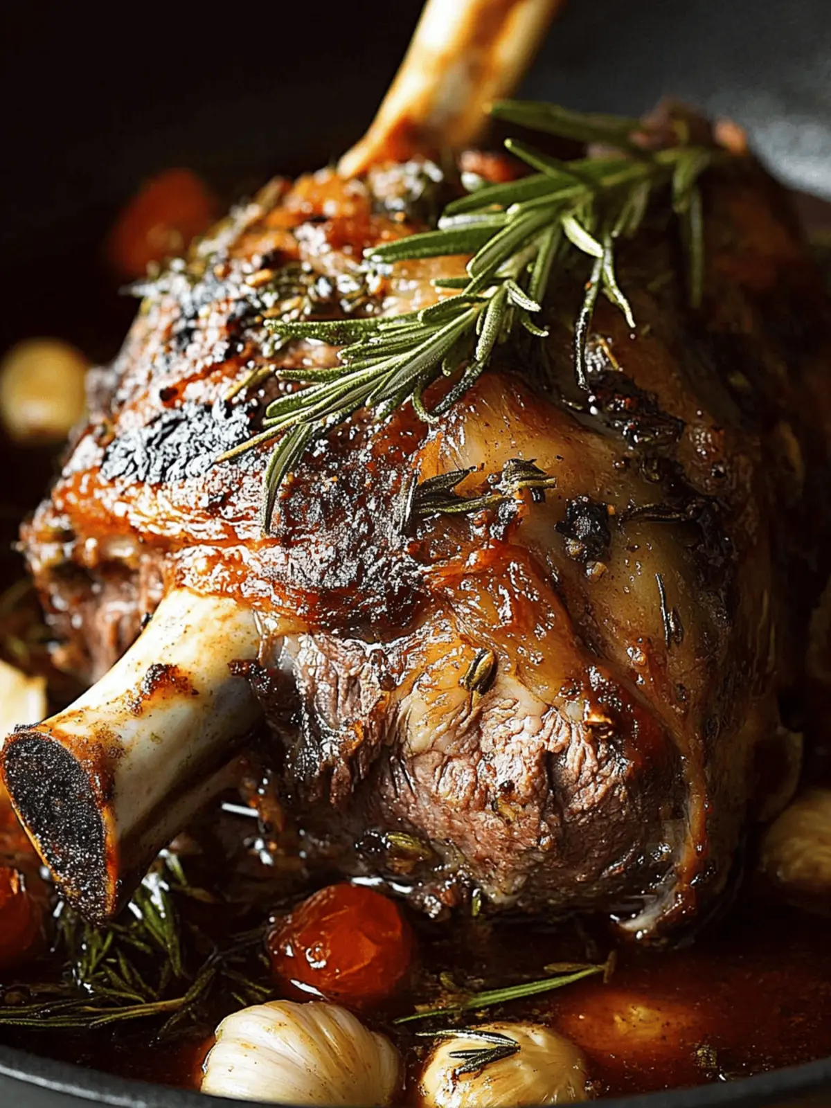 Slow Roasted Rosemary Garlic Lamb Shoulder