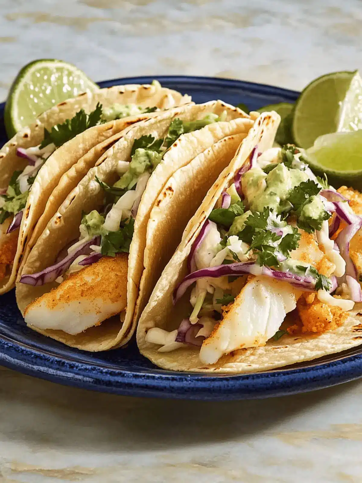 Fish Tacos with Cabbage Slaw