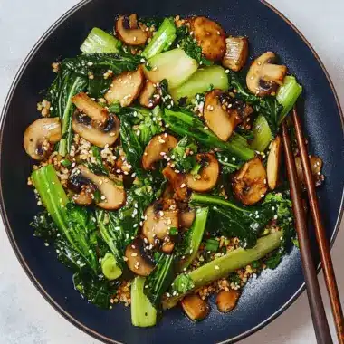 Bok Choy and Mushroom Stir Fry