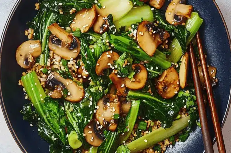 Bok Choy and Mushroom Stir Fry