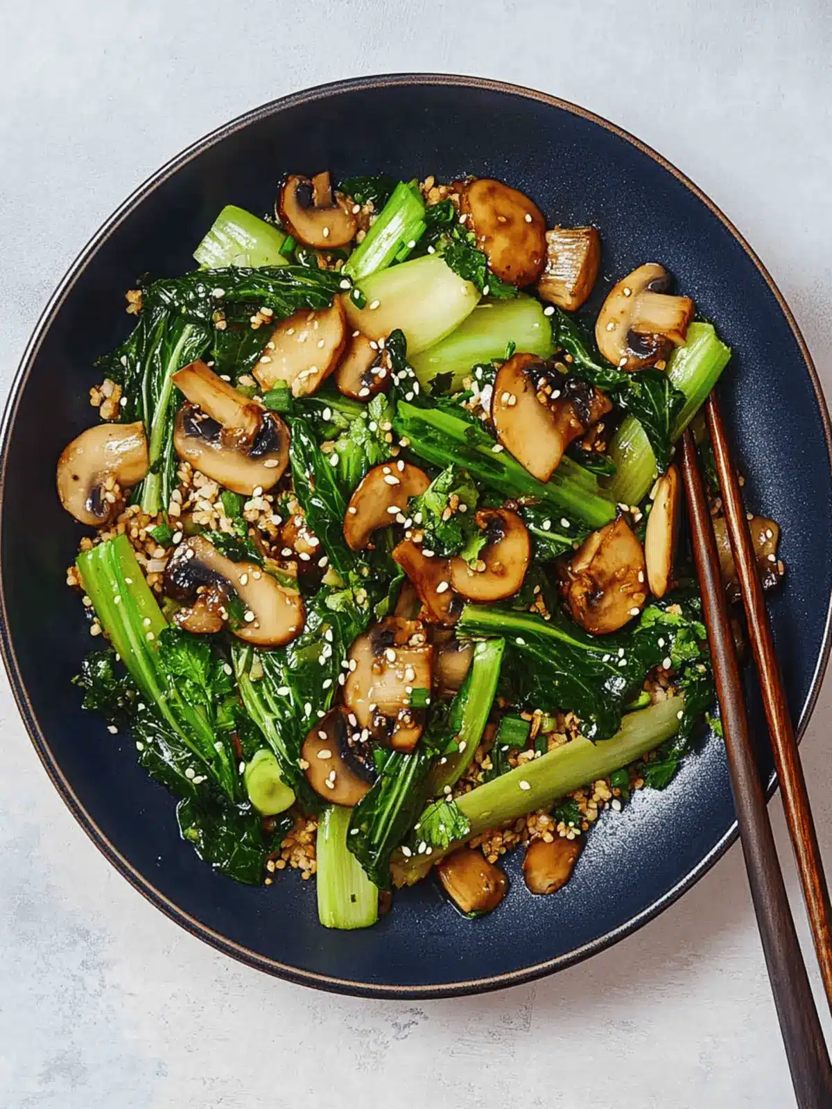 Bok Choy and Mushroom Stir Fry