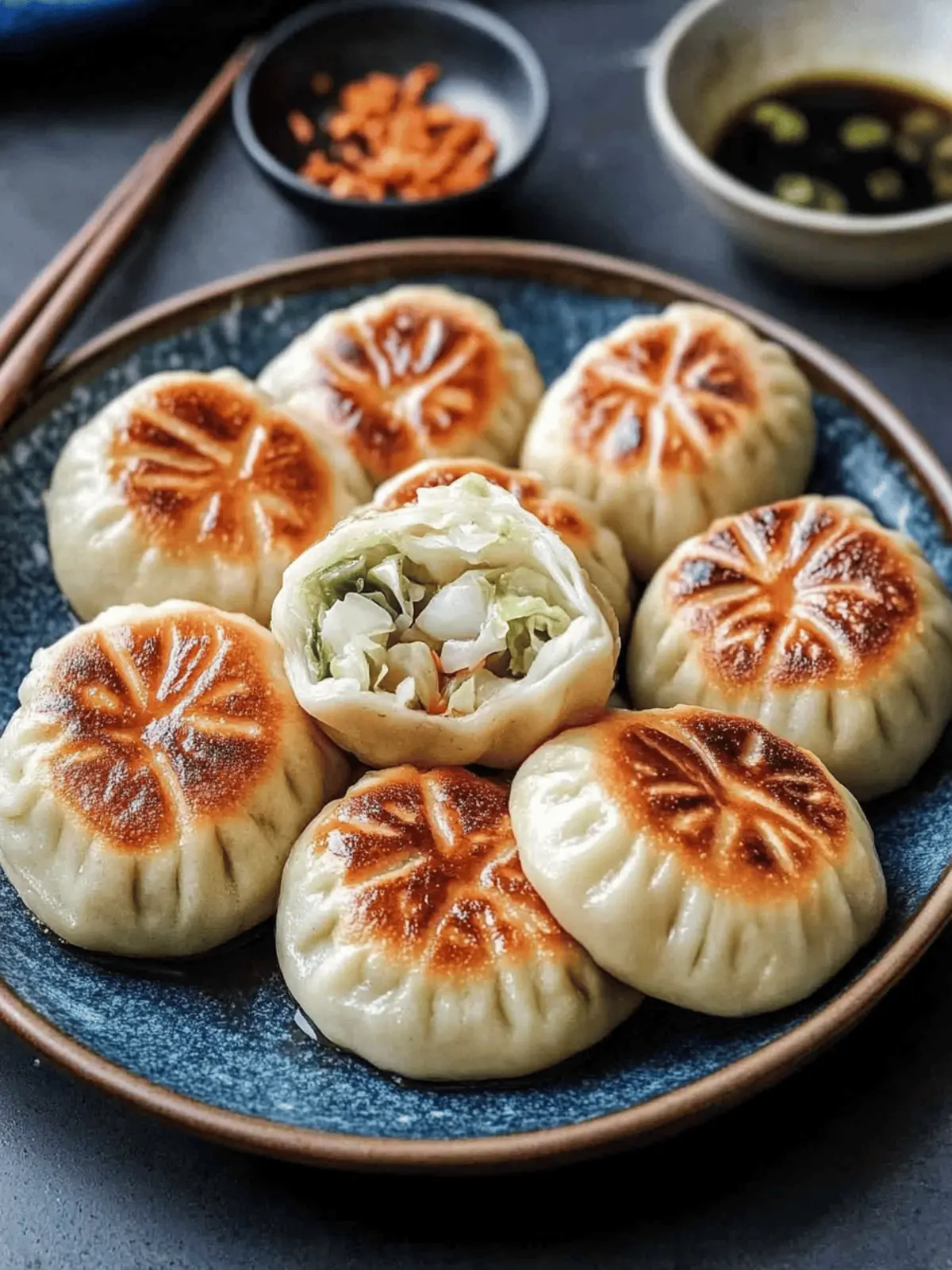 Pan-Fried Cabbage and Noodle Buns