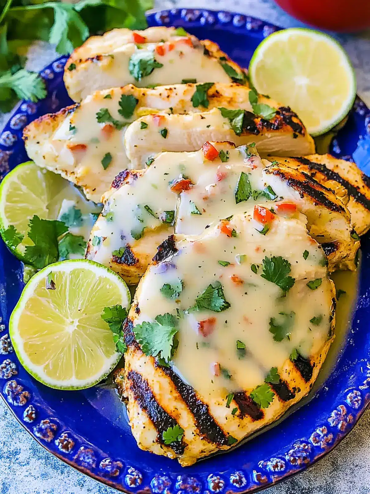Grilled Salsa Verde Pepper Jack Chicken