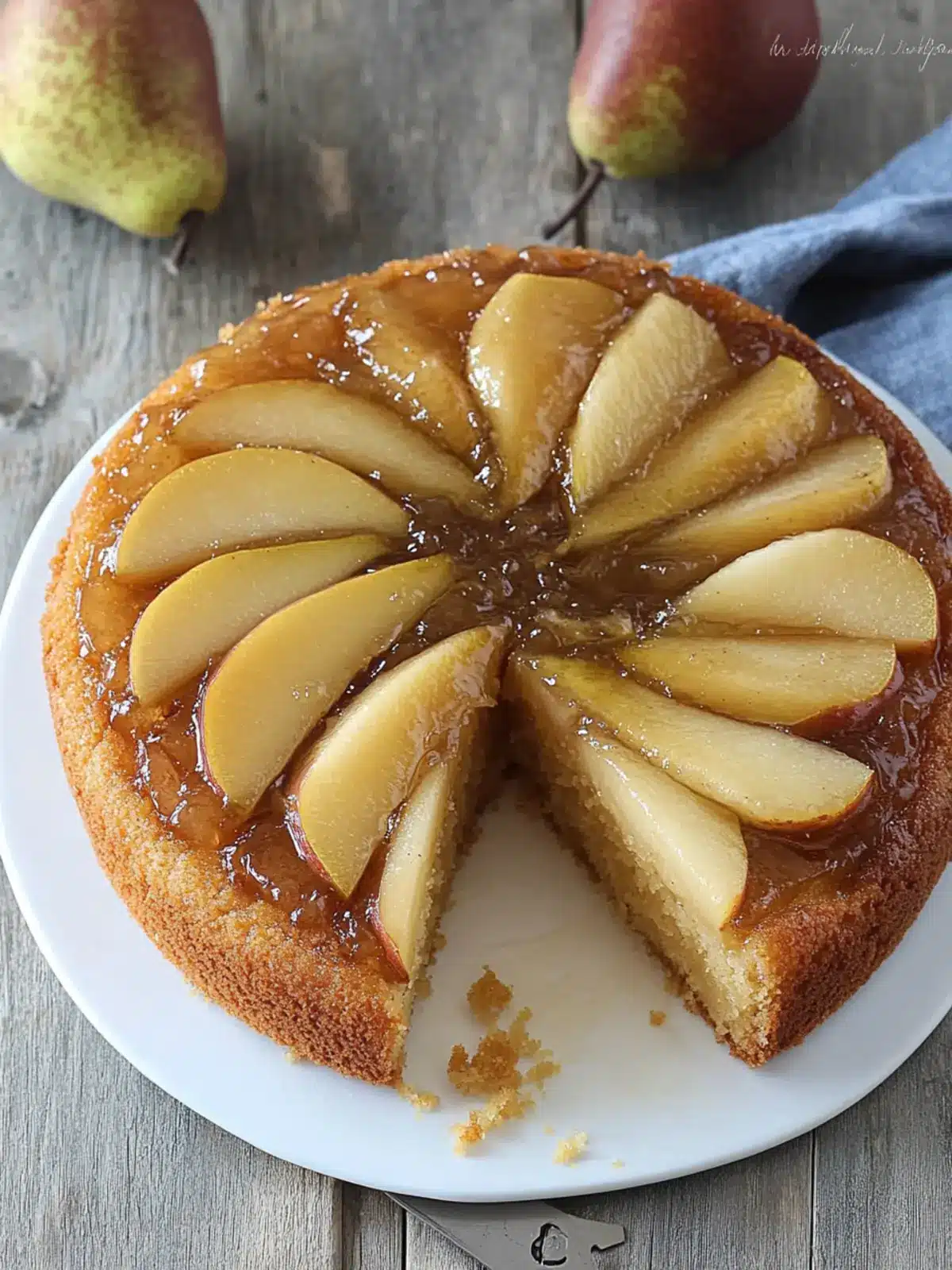 Spiced Pear Upside Down Cake