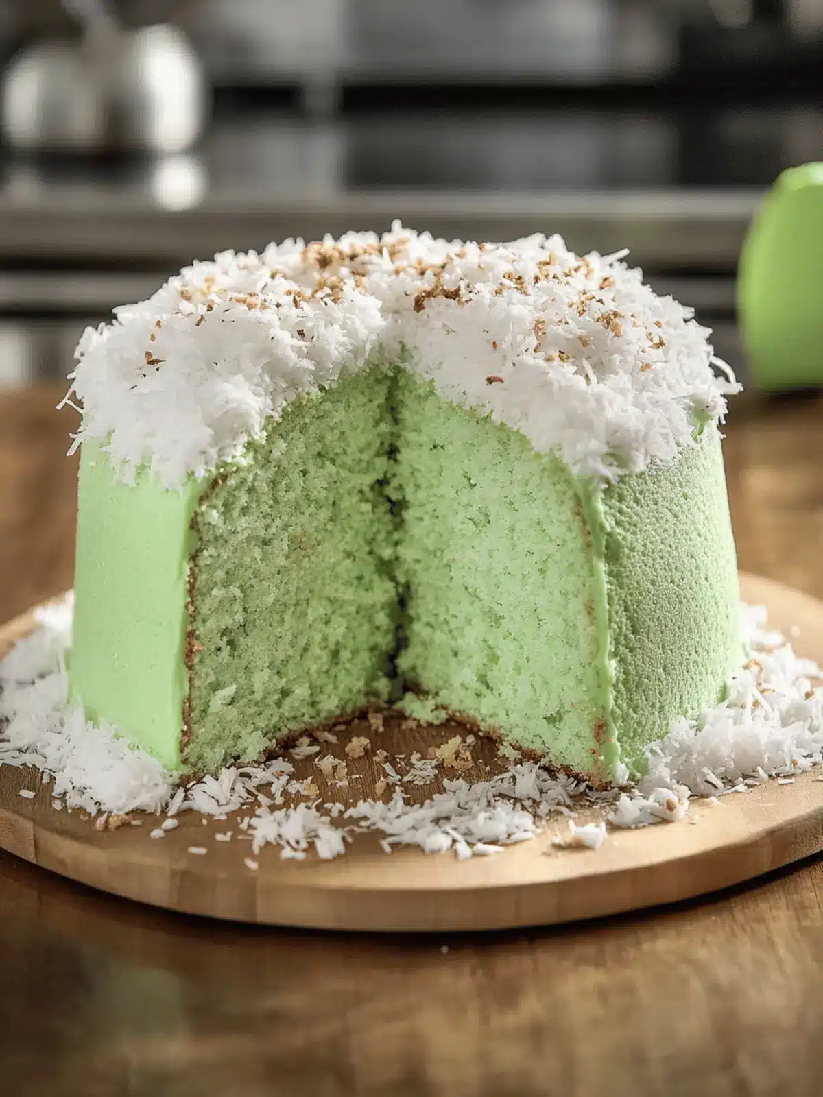 Pandan Coconut Cake