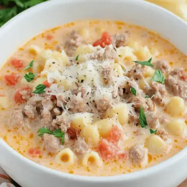 Creamy Parmesan Italian Sausage Soup