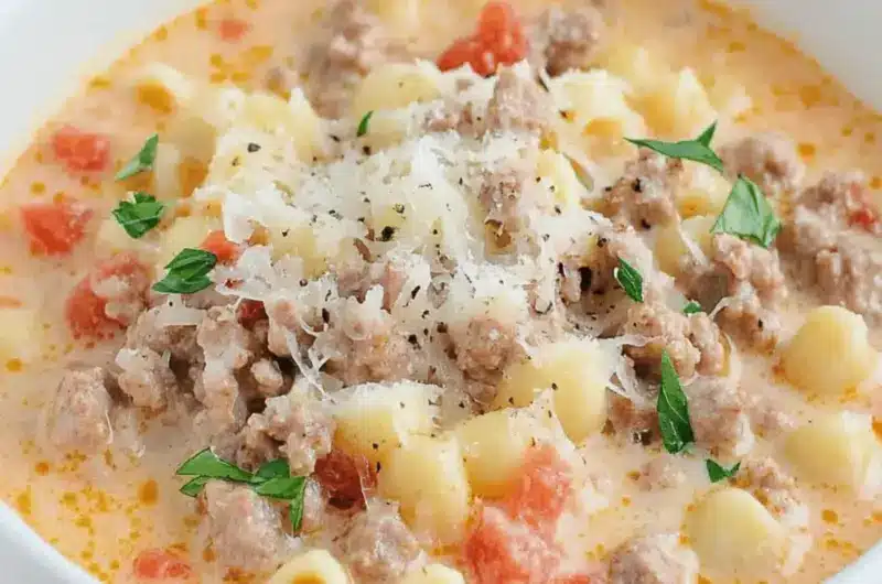 Creamy Parmesan Italian Sausage Soup