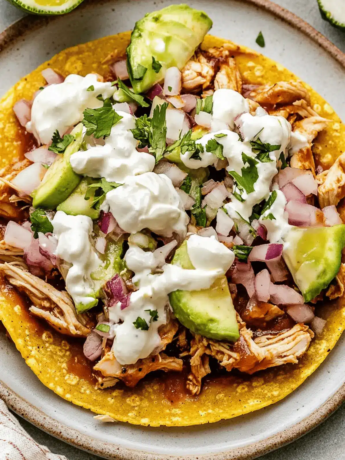 Barbecue Chicken Tostadas
