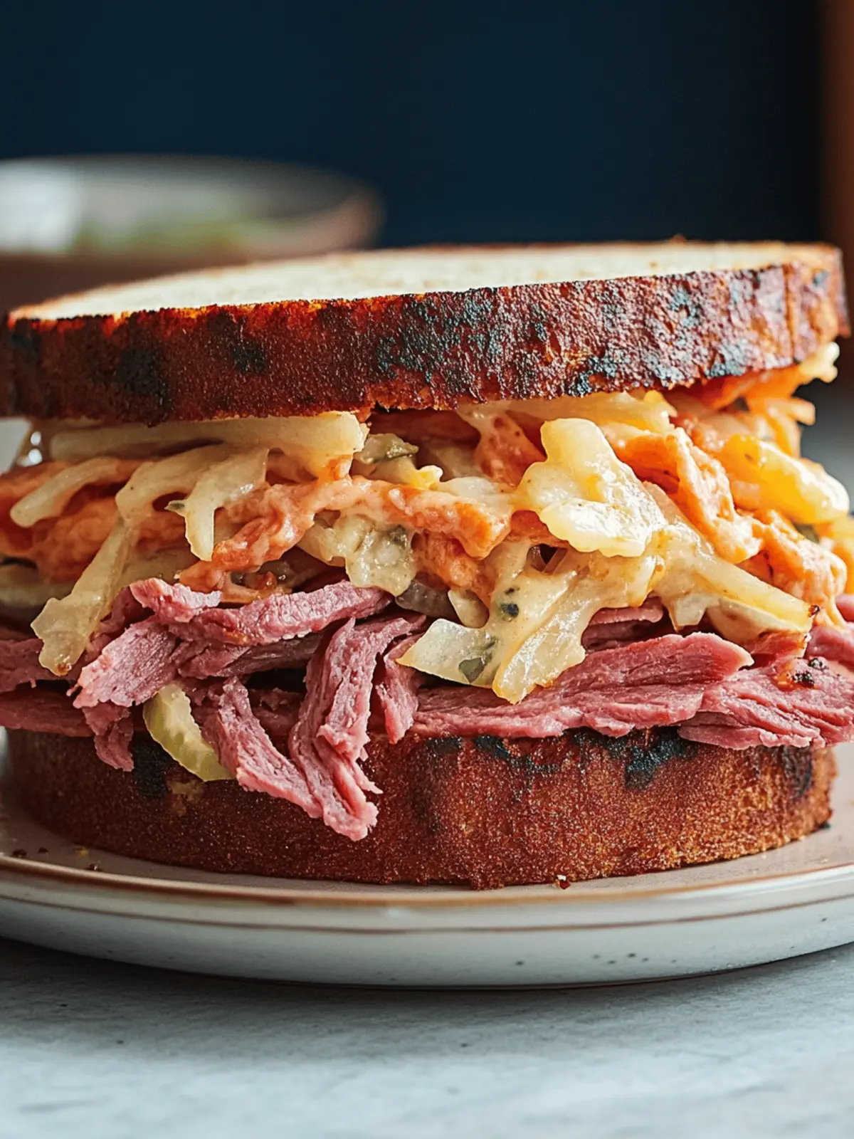 Grilled Hot Pastrami Sandwich