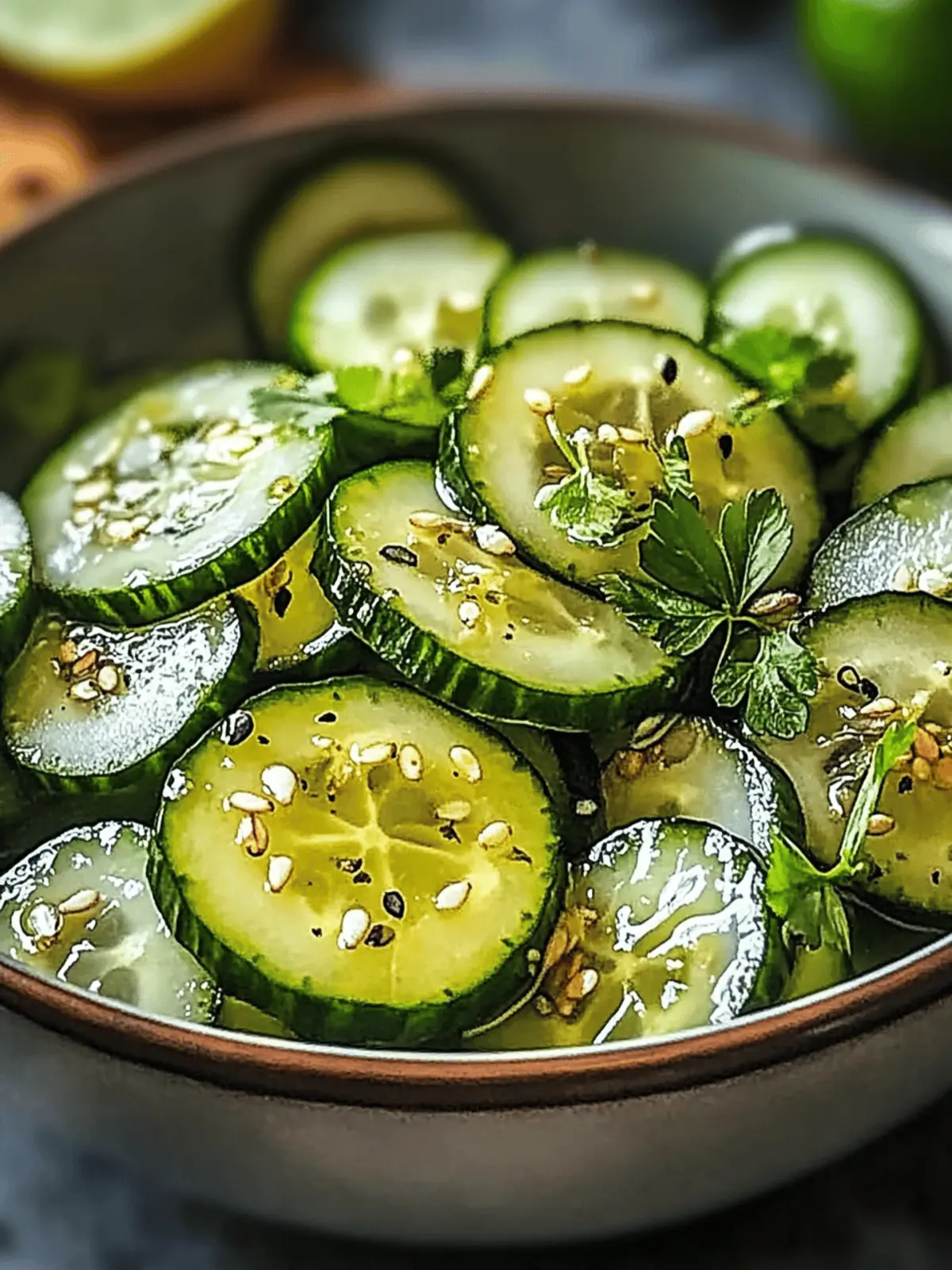 Honey Lime Cucumber Salad